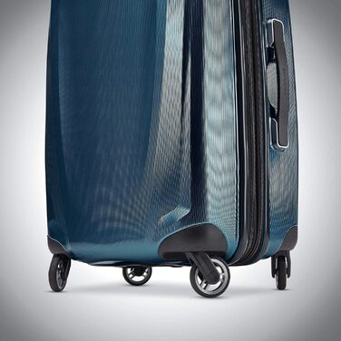 Жорстка валіза Samsonite Winfield 3 DLX на колесах, універсальний розмір, ручна поклажа, середня, синя