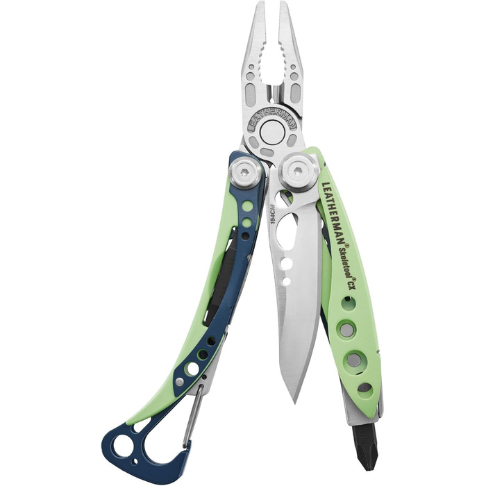 Мультитул Leatherman Skeletool CX 7-в-1 для кемпінгу та виживання, нержавіюча сталь, зелений
