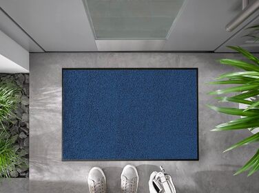 Килимок для підлоги Wash+Dry Original Navy 60x90 см, синій, для внутрішнього та зовнішнього використання, машинне прання