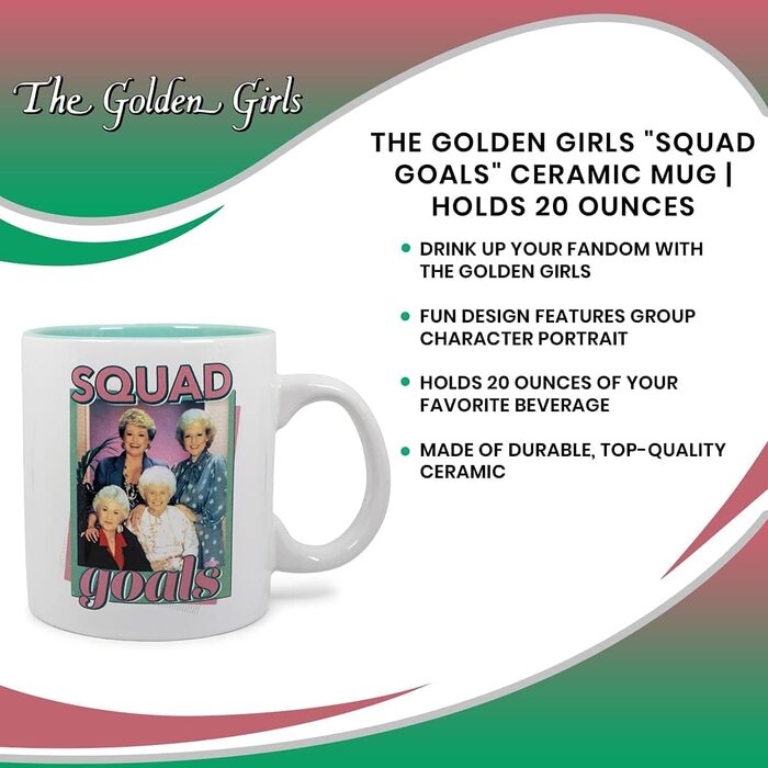Керамічна чашка The Golden Girls Squad Goals 590 мл Silver Buffalo