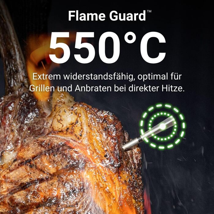MEATER Pro 2 Plus – Розумний м'ясний термометр нового покоління, водонепроникний, до 550°C, для кухні, BBQ і гриля, багатосенсорний, велика дальність