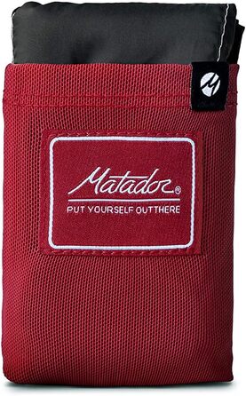 Пікнік-ковдра Matador Pocket Blanket, ультралегка, складана, для 2-4 осіб, з кілочками, водонепроникна, для пляжу, кемпінгу, походів, червона
