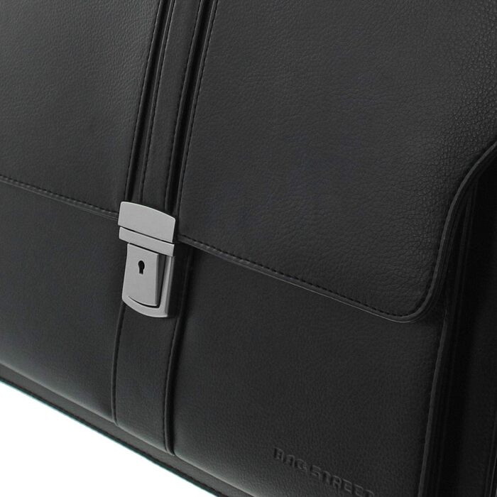 Чоловіча сумка-портфель Bag Street, чорна, штучна шкіра, ділова сумка для документів, офісний кейс