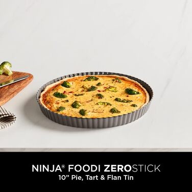 Форма для випічки Ninja Foodi ZEROSTICK 25 см, антипригарна, з алюмінізованої сталі, сіра, довговічна, для тортів і кексів