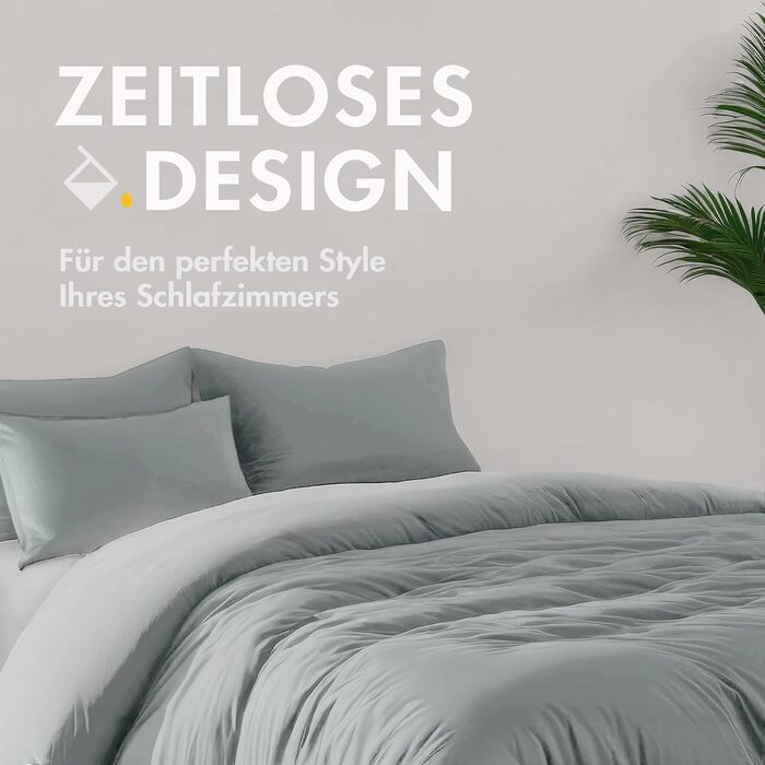 Комплект постільної білизни Sleeptime 100% бавовна 240x220 см, біло-сірий, м'який та не потребує прасування, з кнопками, двосторонній, 2 наволочки 60x70 см