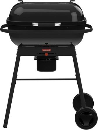 Вугільний гриль Barbecook Loewy 45 з вітрозахистом, для 6 осіб, чорний, 43x43x97 см (Magnus Original)