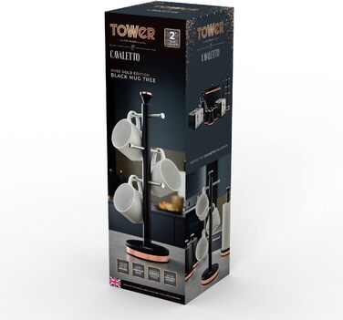 Підставка для чашок Tower Cavaletto з нержавіючої сталі, Marshmallow Pink та рожеве золото