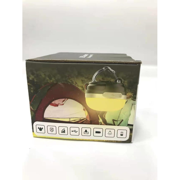Кемпінговий LED ліхтар із RGB-підсвіткою, магнітом, 5200 мА·год, USB-зарядка, 6 режимів яскравості, димер, для туризму, кемпінгу, надзвичайних ситуацій