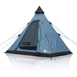 Намет your GEAR Lido Tipi для 3-4 осіб, кемпінговий з підлогою, захистом від комах, висока стеля, пірамідальний, UV 50+, водостійкість 5000 мм, для фестивалів