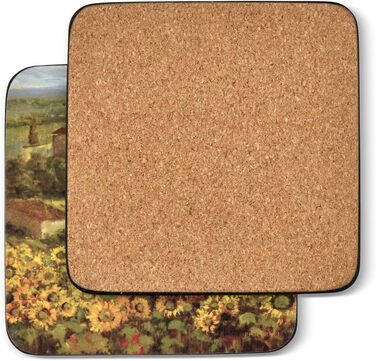 Підставки під чашки Pimpernel Tuscany, набір 6 шт., пробка, декор Тоскана