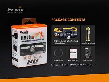 Універсальний налобний ліхтар Benture Fenix HM23 LED, чорний, розмір S