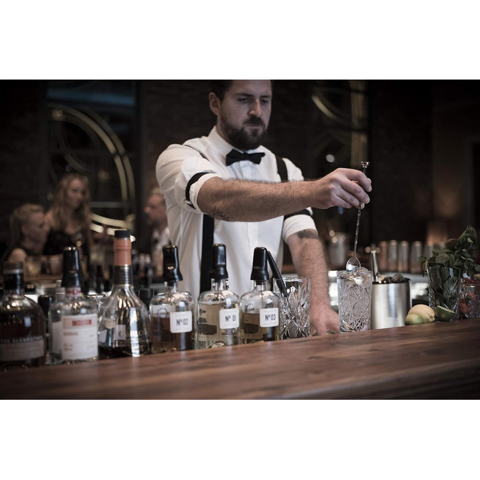 Набір для бармена Buddy's Bar: мірне скло 500 мл, барна ложка 27 см, стрейнер, нержавіюча сталь, подарункова упаковка