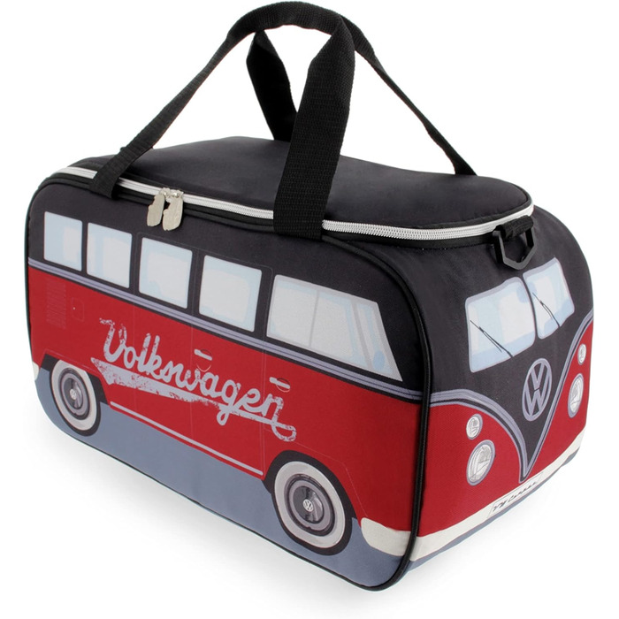 Термосумка Volkswagen Hippie Bus T1 Camper Van 25 л, червоно-чорна, колекція VW