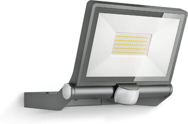 Світлодіодний прожектор Steinel XLED ONE XL 42,6 Вт, 4200 лм, з датчиком руху, антрацит, для вулиці, під'їзду, будинку та саду, алюмінієвий