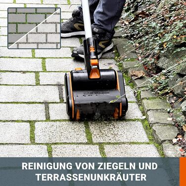 Акумуляторна мультищітка WORX WG441E.9 20В для очищення каменю та деревини, видалення бур'янів, з водяним підключенням, PowerShare, без акумулятора та зарядного (комплект 4Аг акумулятор і зарядка)