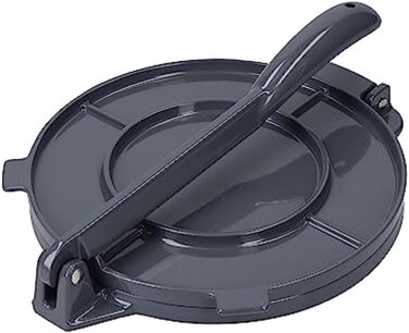 Прес для тортильї KitchenCraft World of Flavours, алюмінієвий, 20×20×9 см, сріблястий, у подарунковій коробці