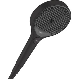 Hansgrohe Rainfinity – ручний душ із 3 режимами, кругла лійка 130 мм, антикальцієва система, матовий чорний колір
