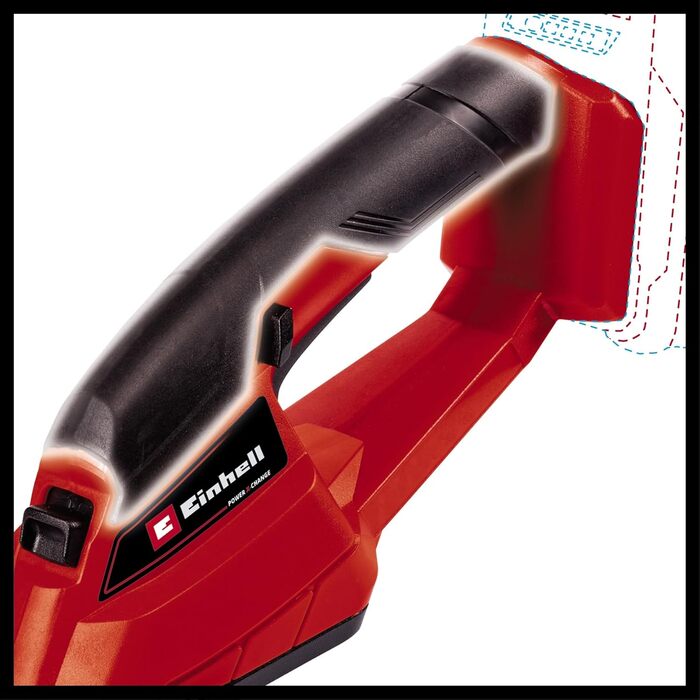 Акумуляторні ножиці для трави та кущів Einhell GC-CG 18 Li-Solo Power X-Change, 18 В, 100/200 мм, змінні леза, без акумулятора