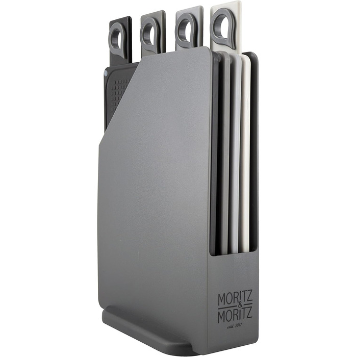 Набір кухонних дощок Moritz & Moritz 4 шт. 20,5×14,5 см, нековзні, з ручками для безпечного нарізання продуктів
