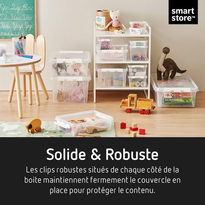 Набір із 10 контейнерів SmartStore Classic 2 л з кришкою, харчовий пластик, міцні кути, прозорі, 21x17x11 см, для зберігання продуктів, штабельовані, гарантія 10 років