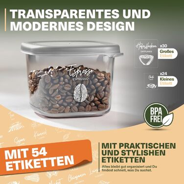 Набір герметичних контейнерів для зберігання продуктів, 12 шт, BPA-Free, для круп, борошна, мюслі, органайзер для кухні