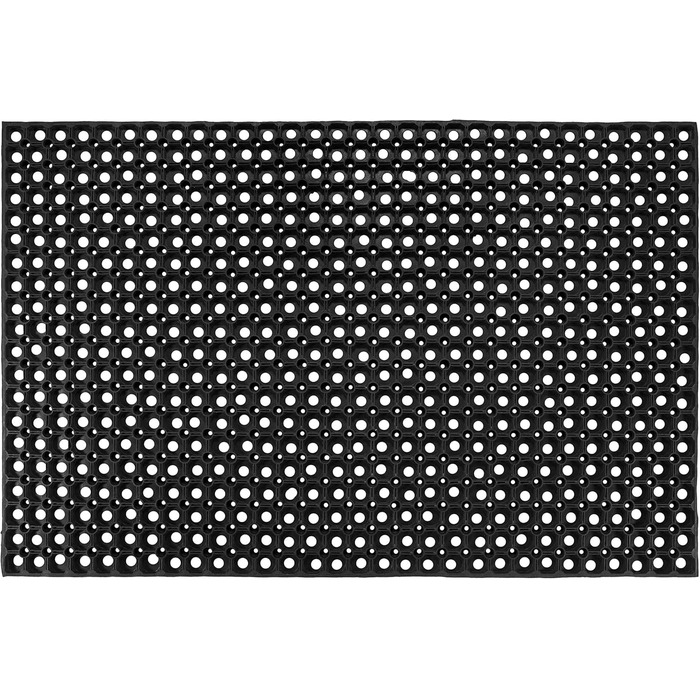 Гумовий килимок andiamo для входу, антиковзкий, 80x120 см, чорний, для вулиці, вологостійкий, легкий у догляді, для захисту від бруду