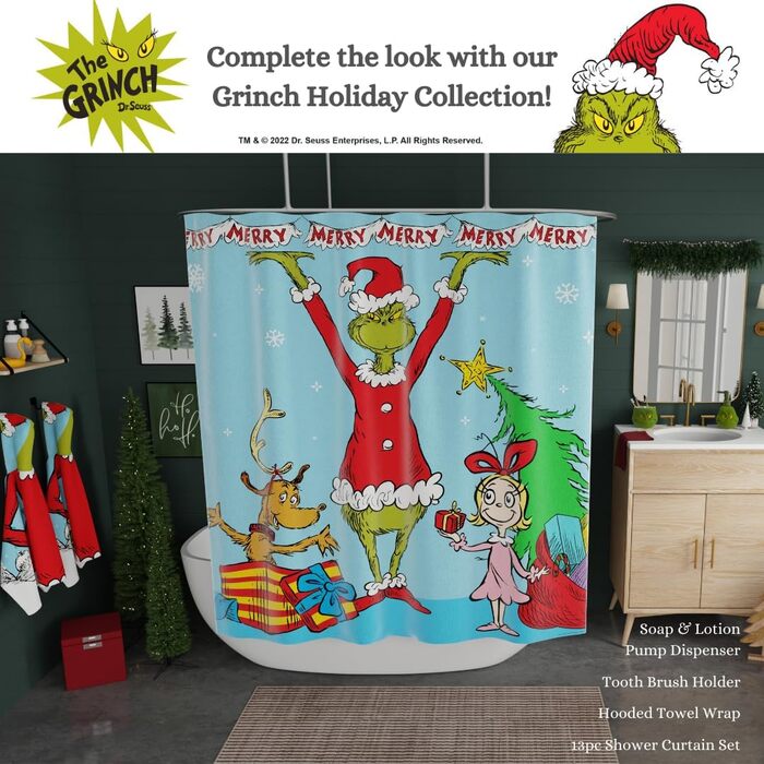 Підставка-органайзер для пензлів і ручок The Grinch, ліцензія Dr. Seuss, Franco, колекційна для макіяжу та канцелярії