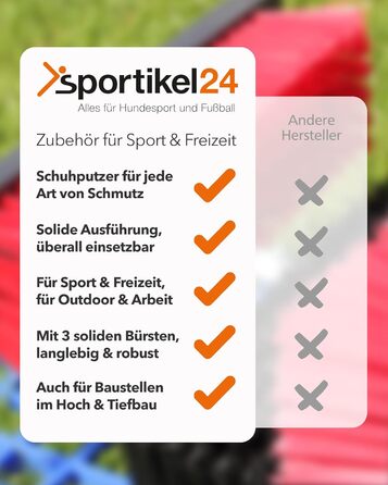 SPORTIKEL24 Чистильник для взуття, універсальний для спорту, відпочинку, будівництва та промисловості, решітка для очищення взуття та чобіт, розміри 60×30×20 см