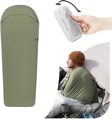 Ультралегкий вкладиш у спальник Naturehike 130 г – туристичний спальний мішок для дорослих, гігієнічна підкладка для подорожей, кемпінгу, готелів, хостелів, повнорозмірний, легкий у догляді