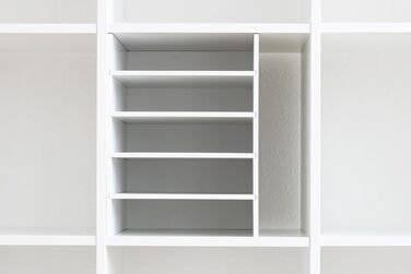 Органайзер для паперу DIN A4 INWONA Kallax Expedit, 5 відділень, білий, 25x33,5x36 см – полиця для документів, сортувальник, підставка для паперу