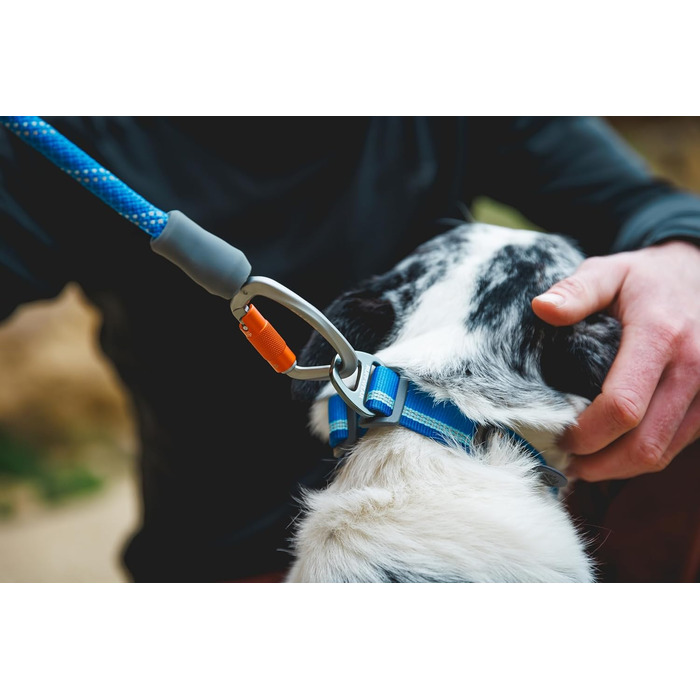 RUFFWEAR Knot-a-Leash — світловідбивний повідок для собак із мотузки з карабіном, 1,5 м, 7 мм, чорний
