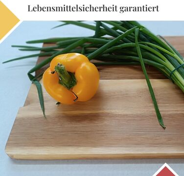 Дошка для нарізання з акації 25×29 см, міцна, екологічна, для кухні та гастро, з масиву, олійована, гігієнічна