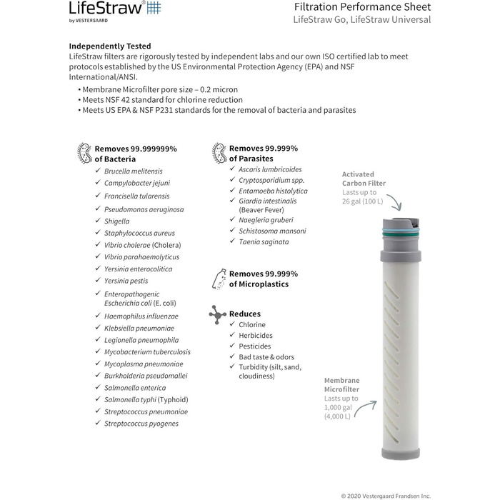 Пляшка-фільтр LifeStraw Go 1 л, синя, для води