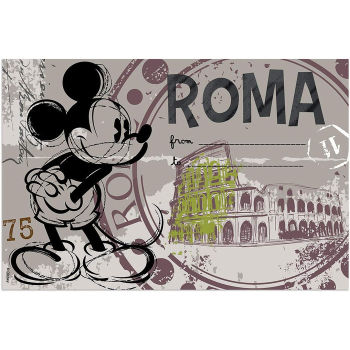 Набір із 2 чашок Egan Paris Disney, стійкі, з підставкою, різнокольорові