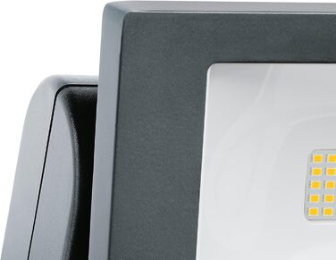Світлодіодний вуличний прожектор Steinel LS 150 S з датчиком руху 240°, 14,7 Вт, 1375 лм, 4000K, чорний, регульований, дальність до 12 м