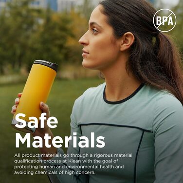 Термобутилка Klean Kanteen TKWide 473 мл для напоїв, колір жовтий (Marigold), чоловіча