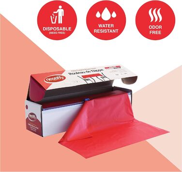 Одноразова пластикова скатертина Neatiffy 137×30 м, червона, для вечірок, банкетів, прямокутних, круглих та квадратних столів (еквівалент 12 наборів для пікніка)