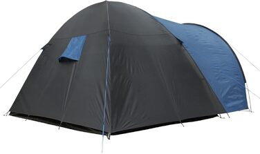 Намет your GEAR Cetona для кемпінгу, 4/5 місць, купольний, 3000 мм водостійкість, 2 входи, висока стеля, темна спальня, синьо-сірий