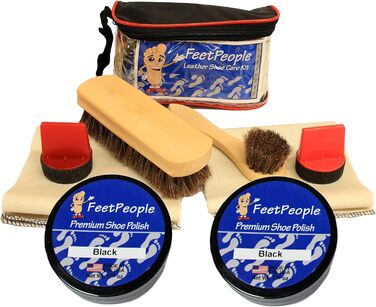FeetPeople Преміум-набір для догляду за шкірою з дорожньою сумкою, чорний, універсальний розмір