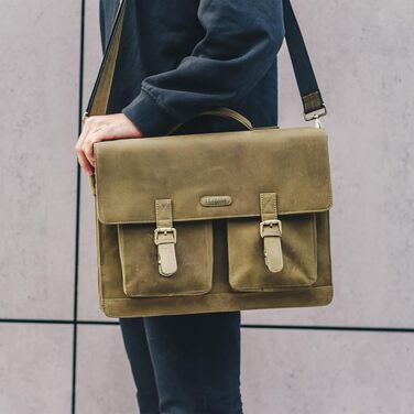 Шкіряна сумка-портфель LEABAGS для ноутбука 15