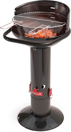 Вугільний гриль Barbecook Loewy 45 з вітрозахистом, на 6 осіб, чорний, 43x43x97 см