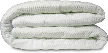 Комфортний чохол на матрац 140x200 см, висота 19-21 см, двошаровий з ALOE VERA, для алергіків, праний при 60°C, блискавка по периметру