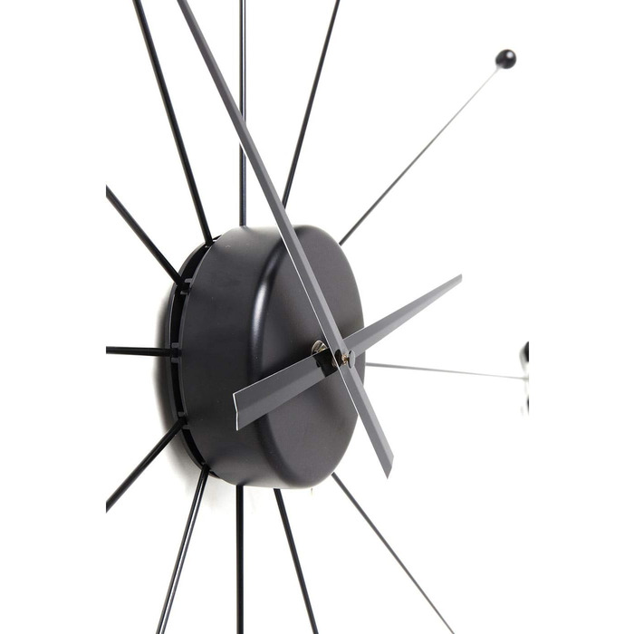 Настінний годинник Kare Design Like Umbrella, чорний, 100 см, сучасний мінімалізм, алюмінієва рама, круглий, без батарейки