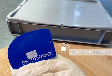Контейнер для зберігання тіста для піци 40x30x7 см, багаторазова коробка для піци з кришкою та скребком, комплект 2 шт.