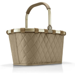 Кошик для покупок reisenthel carrybag frame Rhombus Olive, міцний, водовідштовхувальний, з внутрішньою кишенею, елегантний дизайн