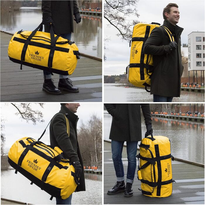 Водонепроникна сумка-рюкзак The Friendly Swede SANDHAMN 30/60/90 л – спортивний та дорожній баул для подорожей, спортзалу, сухий мішок