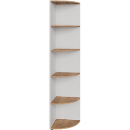 Кутова полиця Vicco Ecki, книжкова, біла/дуб золотистий, 180x40 см