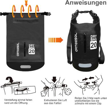 Водонепроникний герметичний мішок Dry Bag 5/10/20/30 л для каякінгу, човна, риболовлі, рафтингу, плавання, сноубордингу, з регульованим ременем