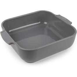 Квадратна керамічна форма для запікання Peugeot Appolia з ручками, 28x28 см, 2 л, біла/світло-сіра