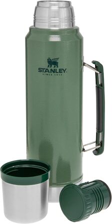Термос Stanley Classic Legendary 1 л – сталева термокружка, зберігає тепло/холод 24 години, BPA-free, підходить для посудомийки, зелений Hammertone